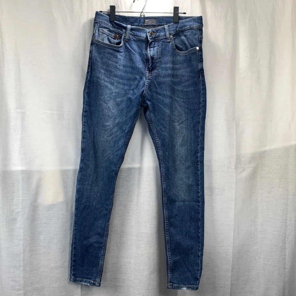 Zara Man Slim Straight Blue Jeans
